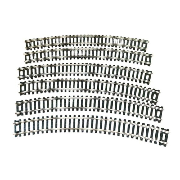 HO #833 Atlas Nickel Silver 18" Radius Curve 6-Pack Black Code 100 6 Sections - Picture 2 of 5